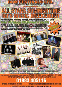All Stars Summer time 60's Music weekender